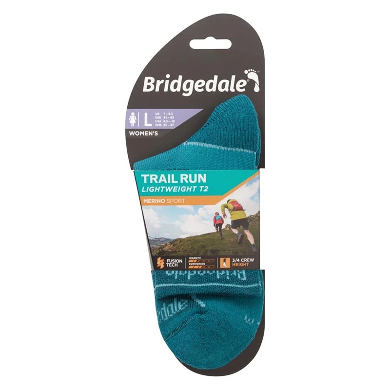 Bridgedale TRAIL RUN Lightweight T2 Merino Sport 3/4 Crew Women's 3 Bridgedale TRAIL RUN Lightweight T2 Merino Sport 3/4 Crew Women's - Image 3